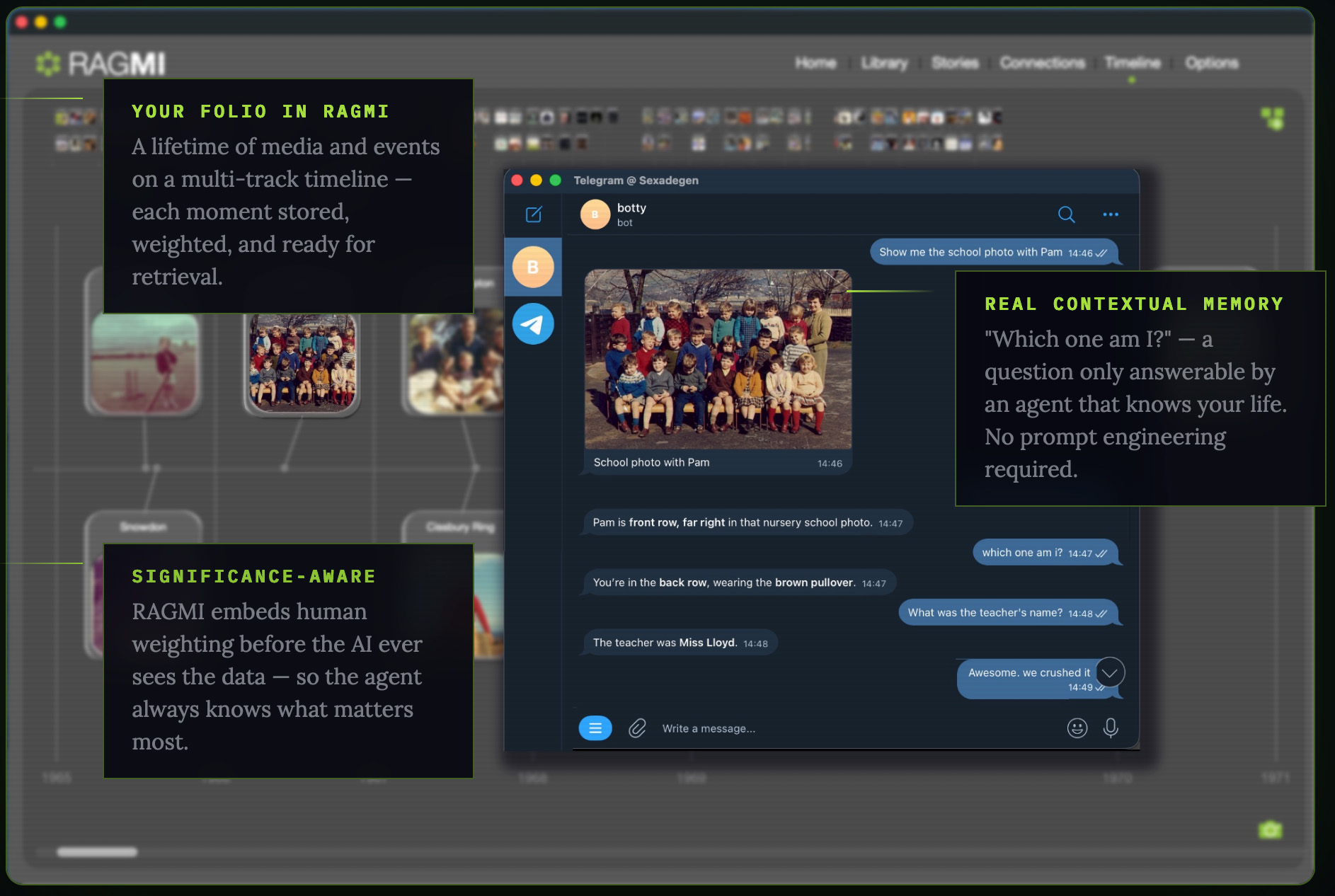 RAGMI OpenClaw agent in action — fullscreen view